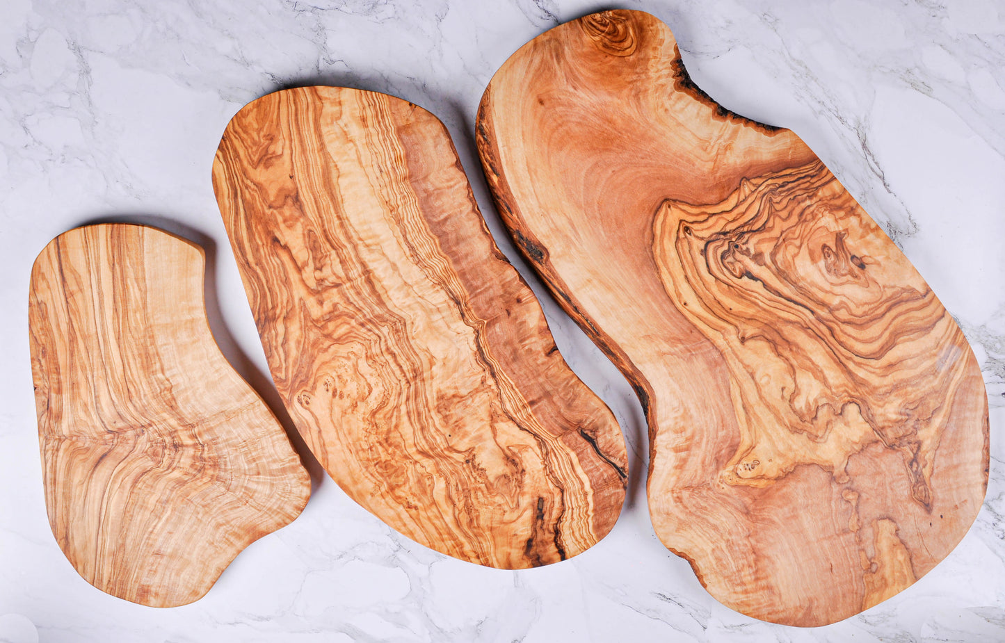Live Edge Naturally Shaped Olive Wood Board Personalised