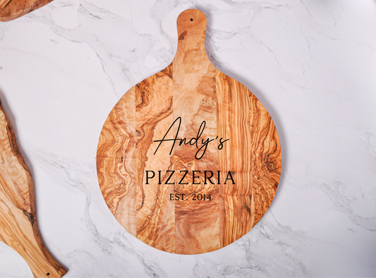 Personalised Olive Wood Pizza Board